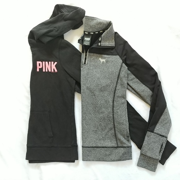 PINK Victoria's Secret Sweaters - 2 PINK Victoria's Secret Sweaters Hoodies Workout